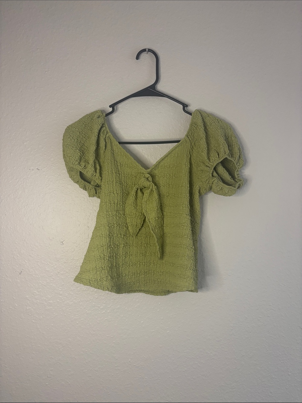 See You Monday Green Ruffle Top